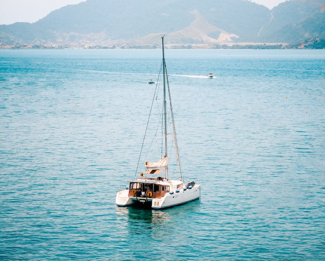 sailboat sailing at anchor